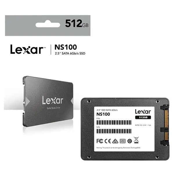 Internal SSD Laptop Lexar NS100 512GB SATA 2.5" 3