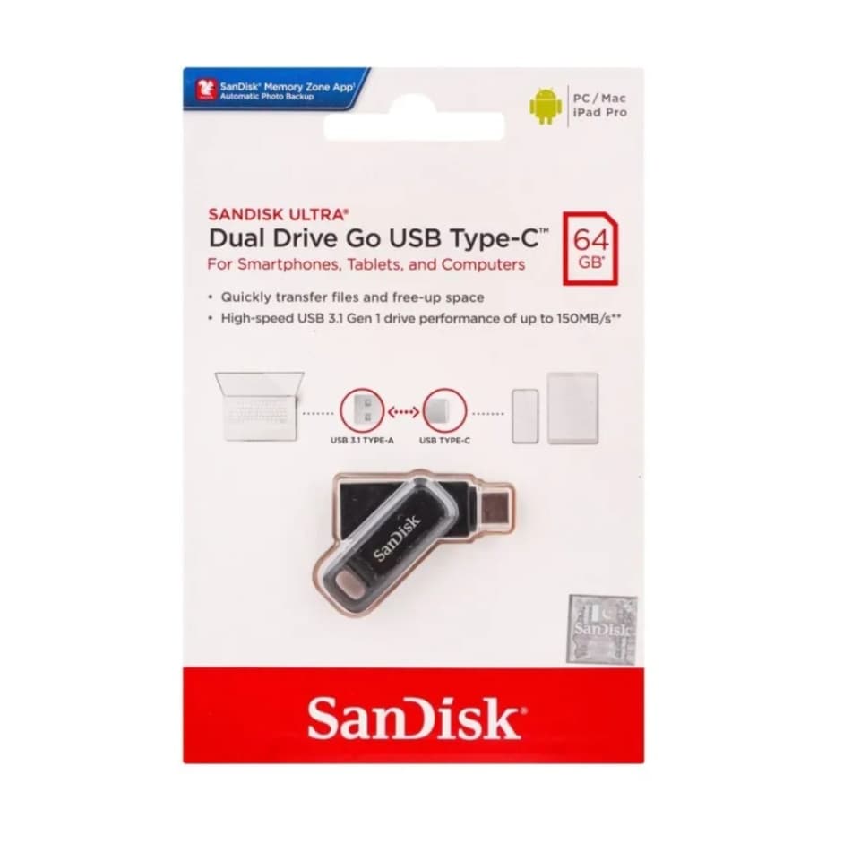 Sandisk ULTRA Dual Drive Go USB Type-C 64GB USB 3.1 3