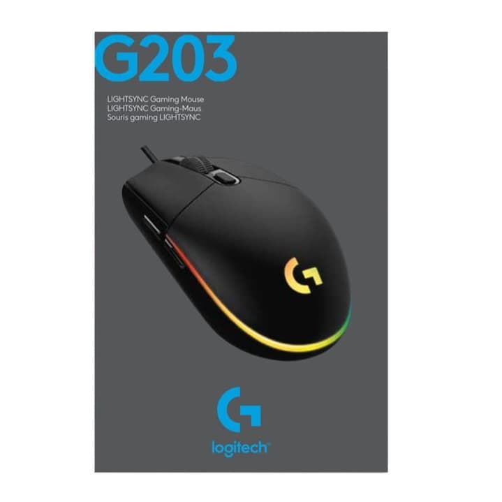 Logitech G203 USB LIGHTSYNC Gaming Mouse - BLACK 3