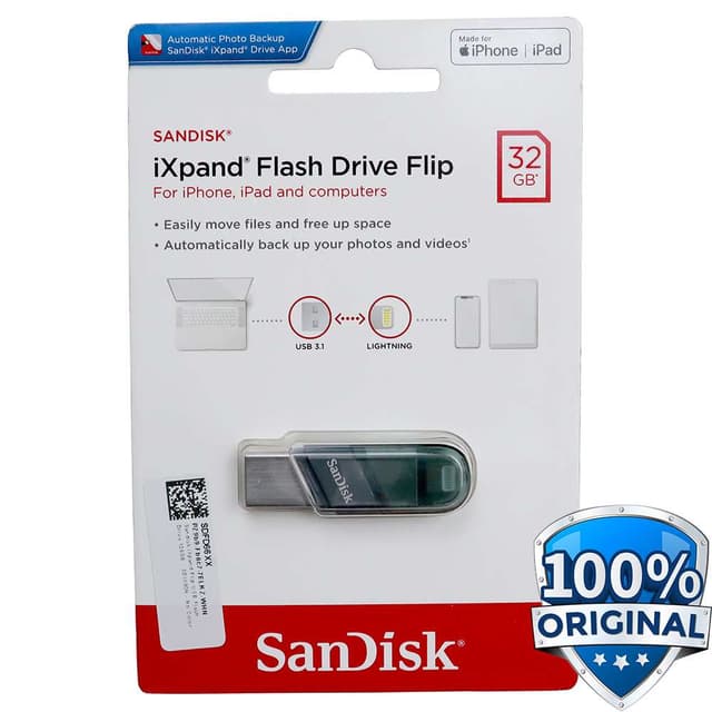Sandisk iXpand Flip Lightning & USB 3.1 Flash Drive 32GB