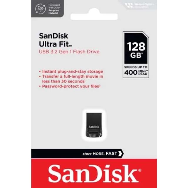 SanDisk Ultra Fit USB 3.2 Flash Drive - 128GB