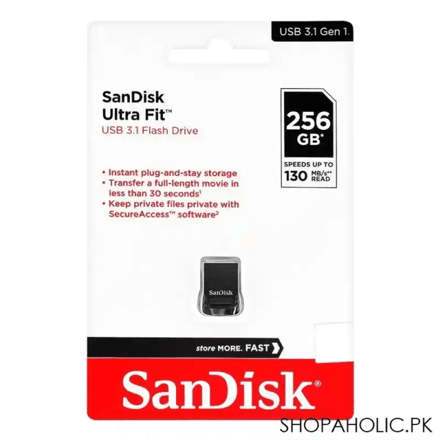 SanDisk Ultra Fit USB 3.2 Flash Drive - 256GB
